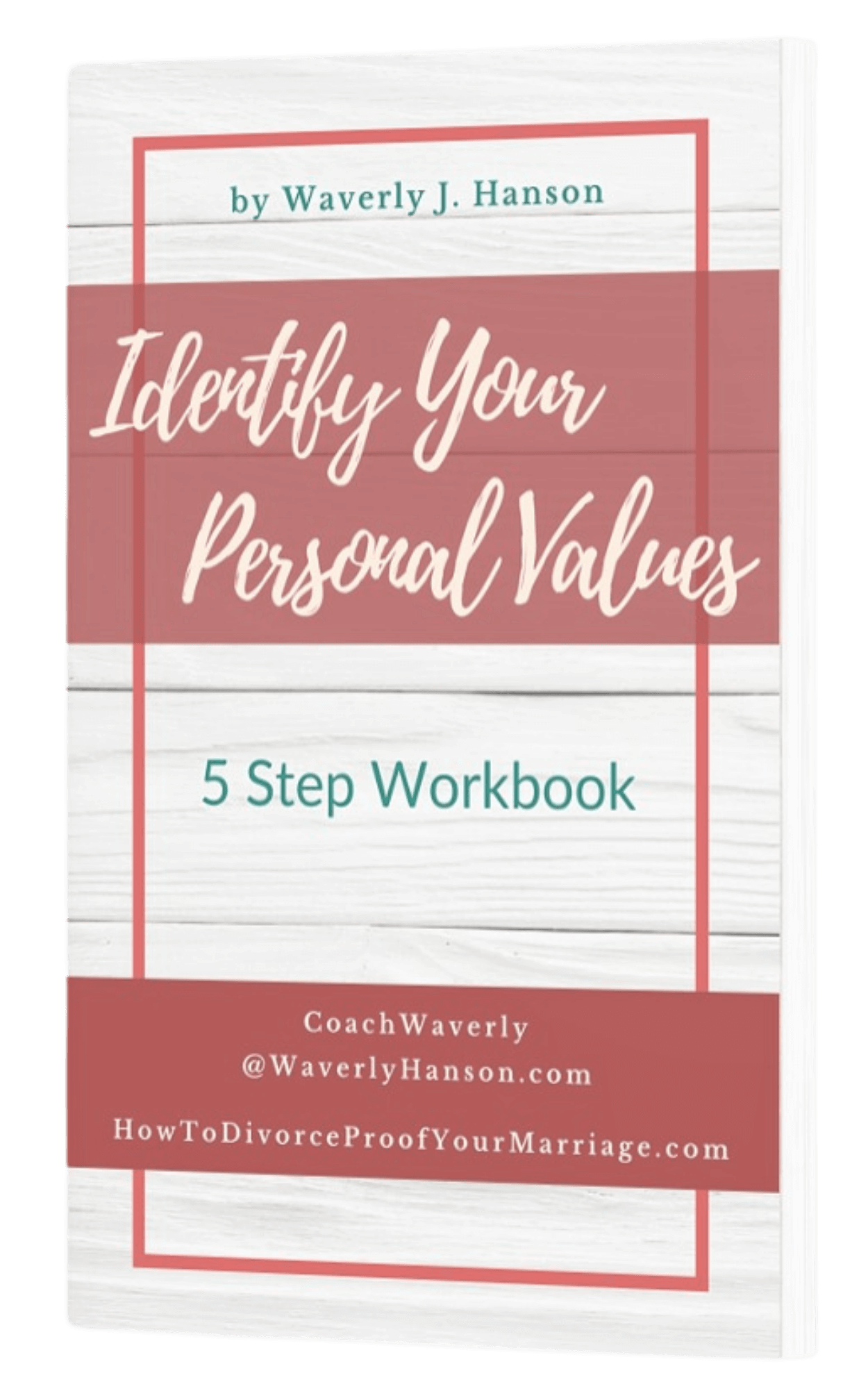 workbook product image mockup identify your personal values